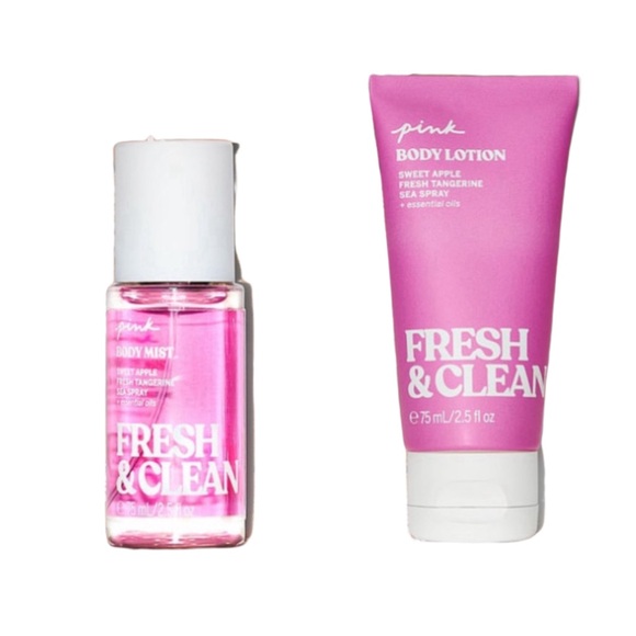 PINK Fresh & Clean Mist And Lotion Minis Set With Candle - Picture 2 of 3